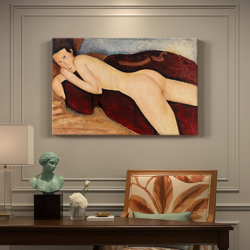 Reclining Nude (Nu couché)-Amedeo Modigliani-Gallery Wrapped Canvas-c. 1917, 18 x 27