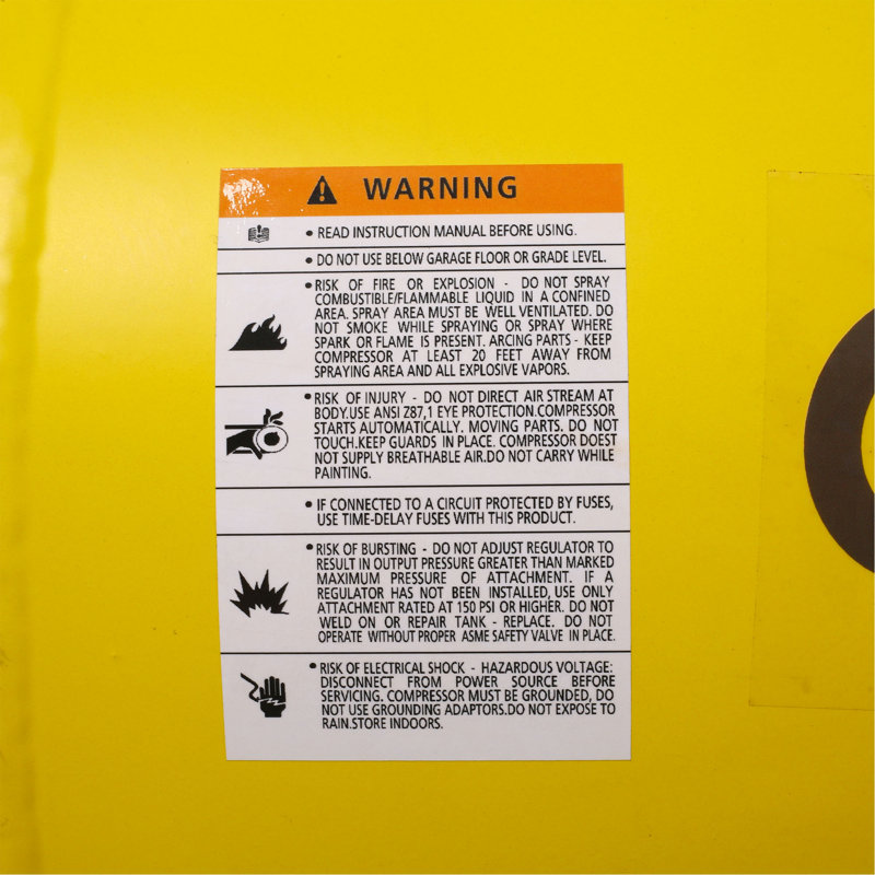 Réservoir de compresseur d'air portatif à huile de 3,5 gallons, 3,5 gallons, lubrifié à l'huile, pression horizontale ultra silencieuse avec roue intégrée