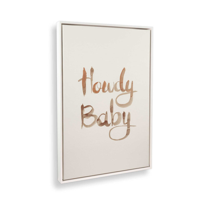 Howdy Baby, reproduction sur toile, H 18,75 po x l 12,75 po, Blanc opaque