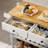 40” Wood Kitchen Island Cart with 2 Drawers and Open Shelves, Rolling Kitchen Cart with Side Hooks and Towel Rack, Mobile Storage Island on Locking Wheels-435707753