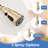 Brushed Gold Kitchen Faucet - 360 Rotation, Stainless Steel, Water Volume & Temperature Control, 1.8 Gpm Flow Rate Wall Mounted 3 Functions, Easy To Clean,-1177699707