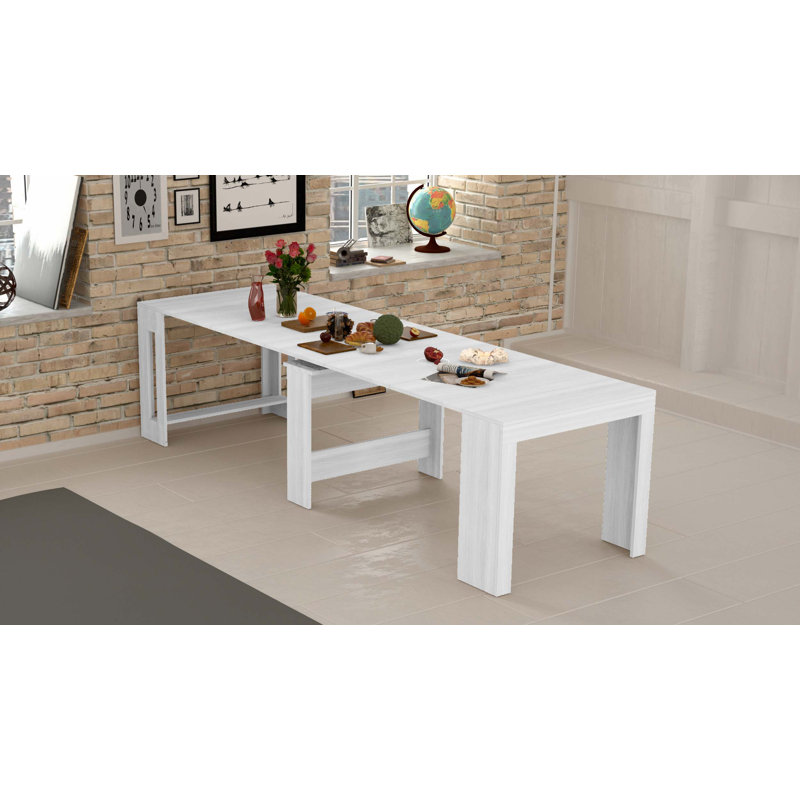 Whittman Extendable Dining Table, White Larch