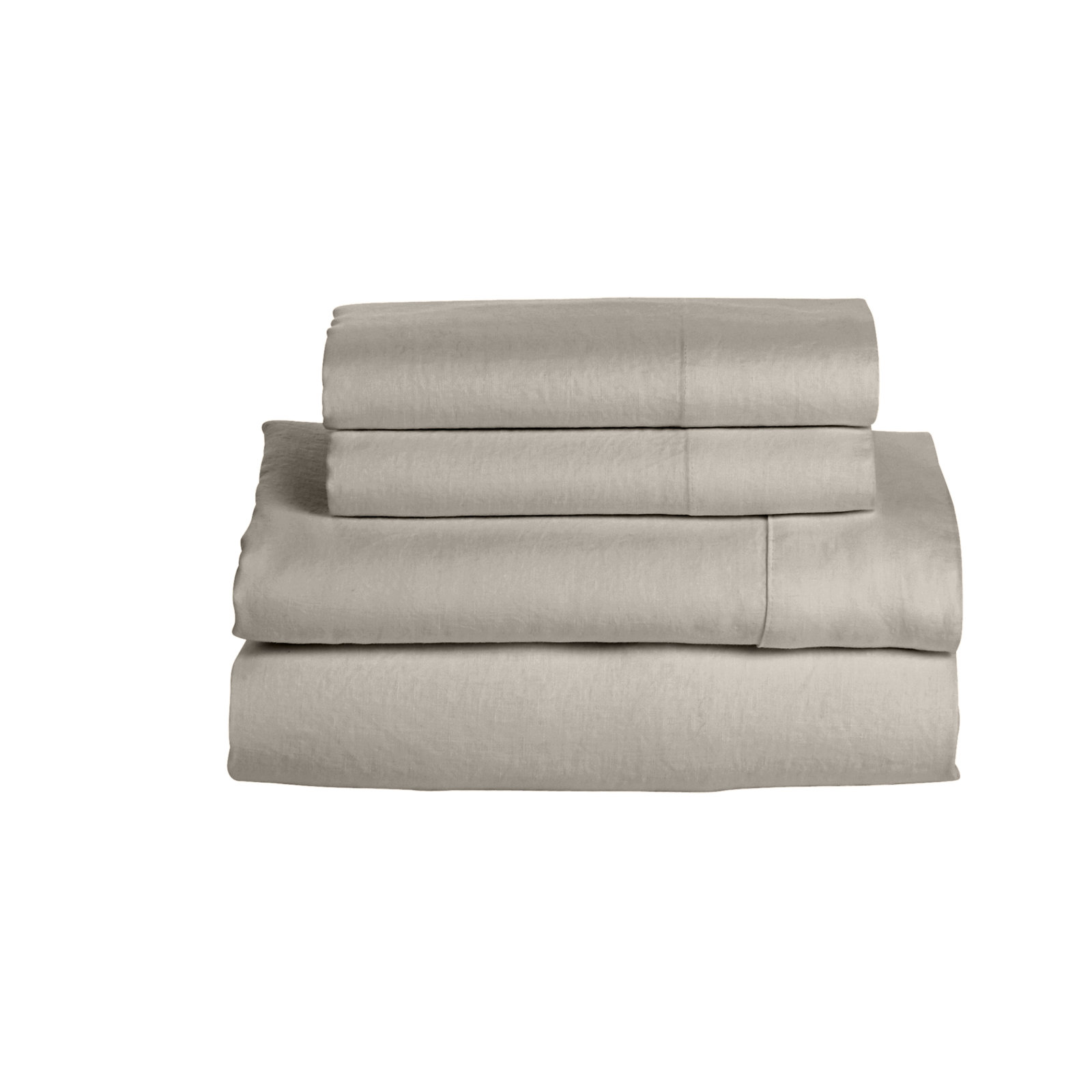 Frazier 100% Linen Machine Woven Sheet Set, Stone, Full Sheet Set with 2 Pillowcases