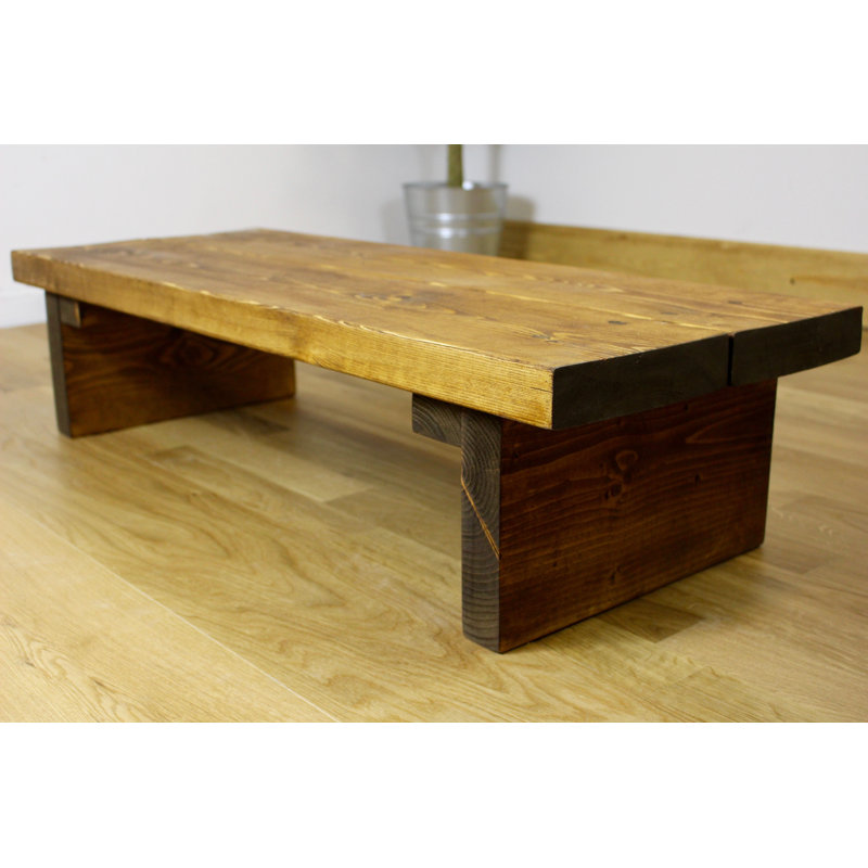 Diamond Hill Solid Wood Solid Coffee Table, 25cm H x 100cm W x 40cm D, Medium