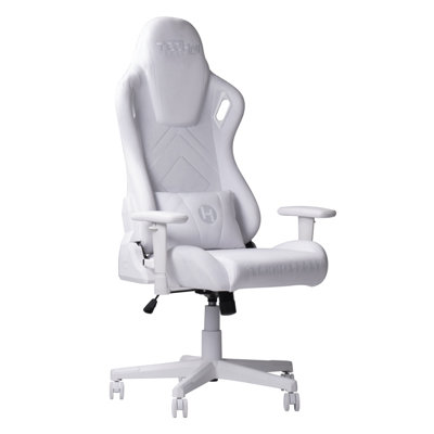 Fauteuil de jeu en velours résistant aux taches avec mousse à mémoire de forme, coussin lombaire réglable et appui-tête
