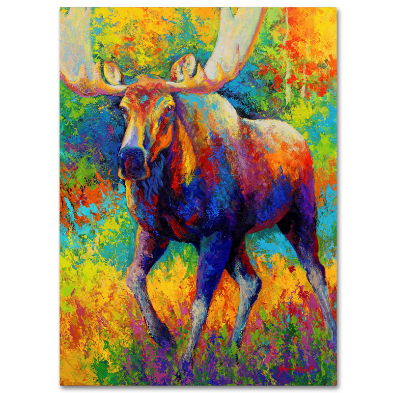 «Bull Moose» par Kucera, reproduction sur toile tendue, H 24 po x l 18 po