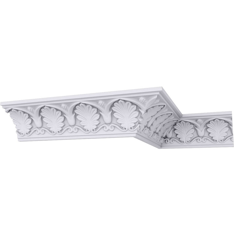 Moulure couronnée Endurathane Bonetti, H 2 1/2 po x P 2 1/2 po x F 3 5/8 po x L 94 1/2 po, (répétition 2 3/4 po), apprêtée en usine