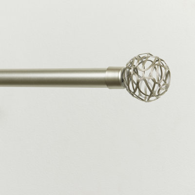 Exclusive Home Catherine 1" Curtain Rod and Finial Set, Adjustable