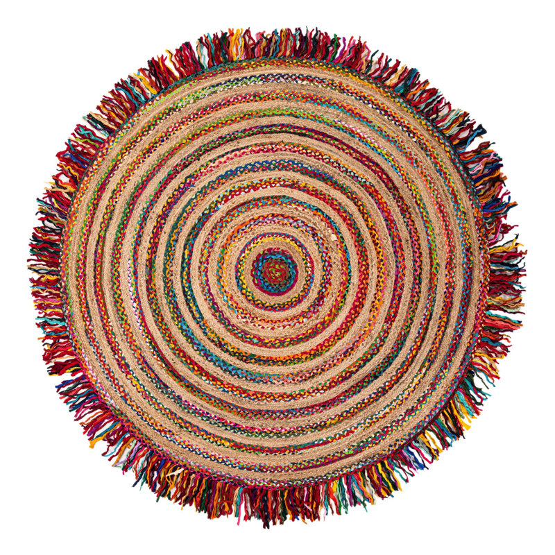 Tapis à volants, Rond 7 pi 10 po