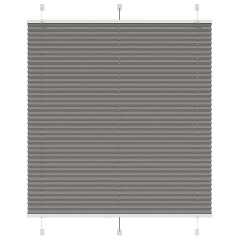Room Darkening Pleated Shade, 115cmW x 100cmL, Anthracite