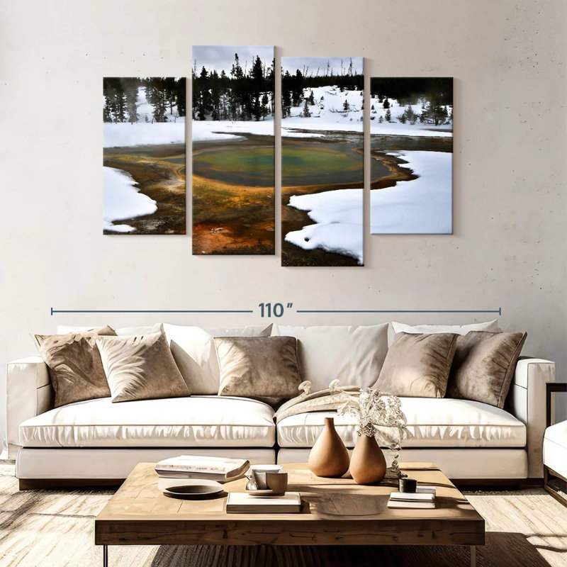 Alvord Yellowstone Winter Geyser, 54" H x 84" W