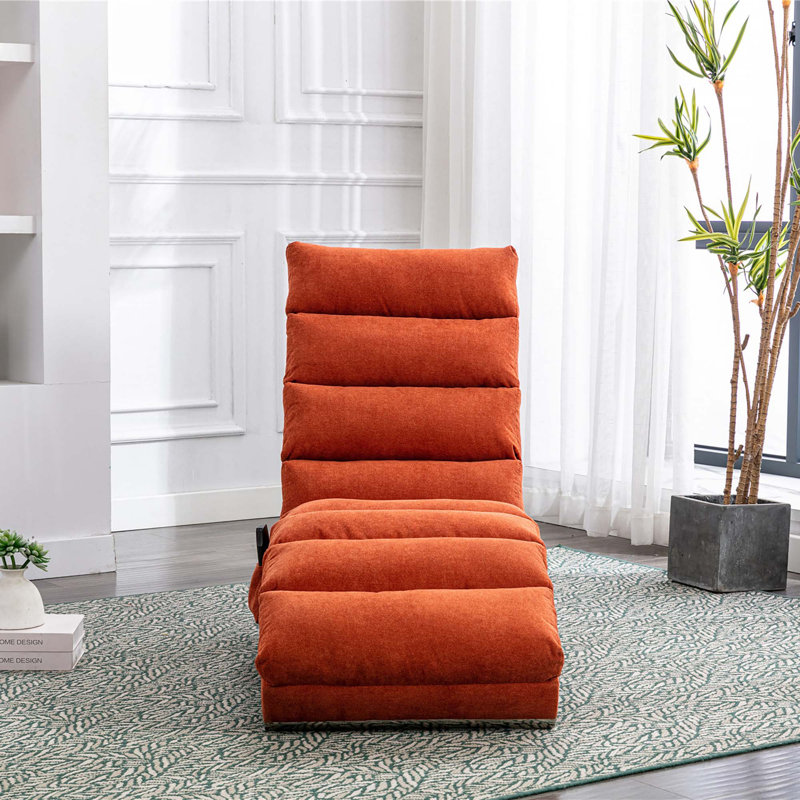 Chaise longue en lin, Orange
