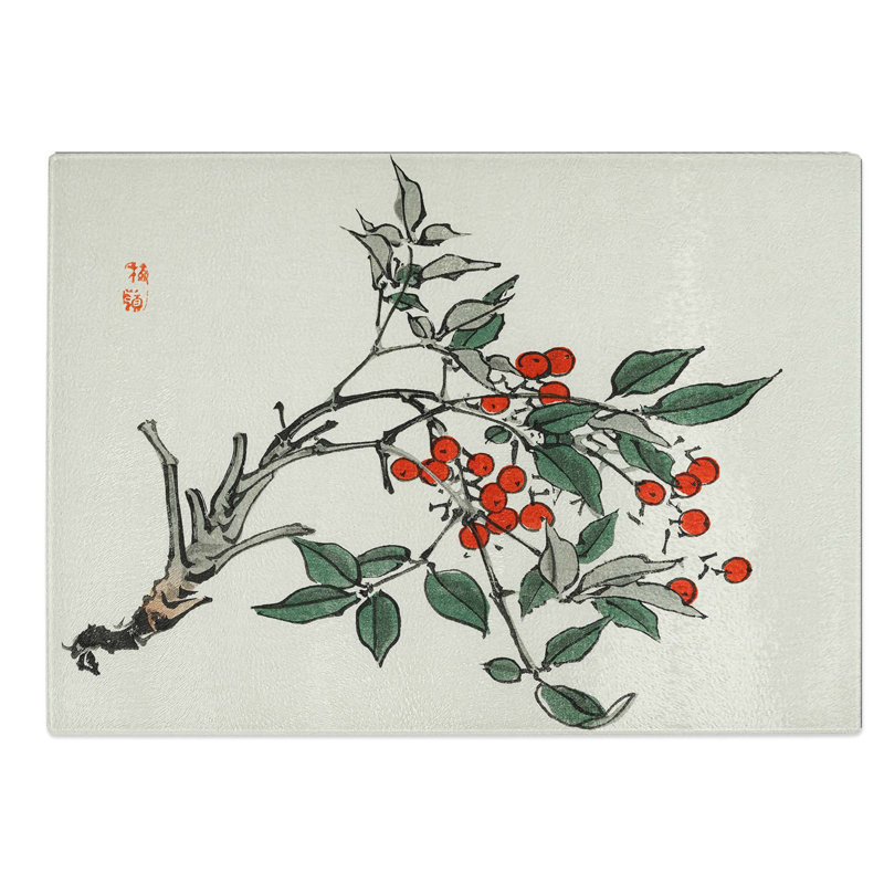 Glass Firethorn Berries by Kono Baireir Chopping Board, 39 cm W x 28.5 cm L