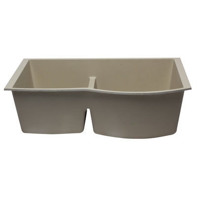 Évier de cuisine à double cuve en granite composite L 33 po x l 21 po