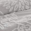 Ensemble d'édredon 3 pièces en chenille de coton touffeté à motif floral gris chaud / blanc double / grand-119922162-119922164