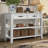 Ajada Wood Storage Console Table with 2 Storage Drawers and 2 Tiers Shelves-1802804414