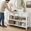 Console multifonctionnelle avec tablettes et tiroirs - Style Mid-Century pour tout espace-1355808031-1355808029