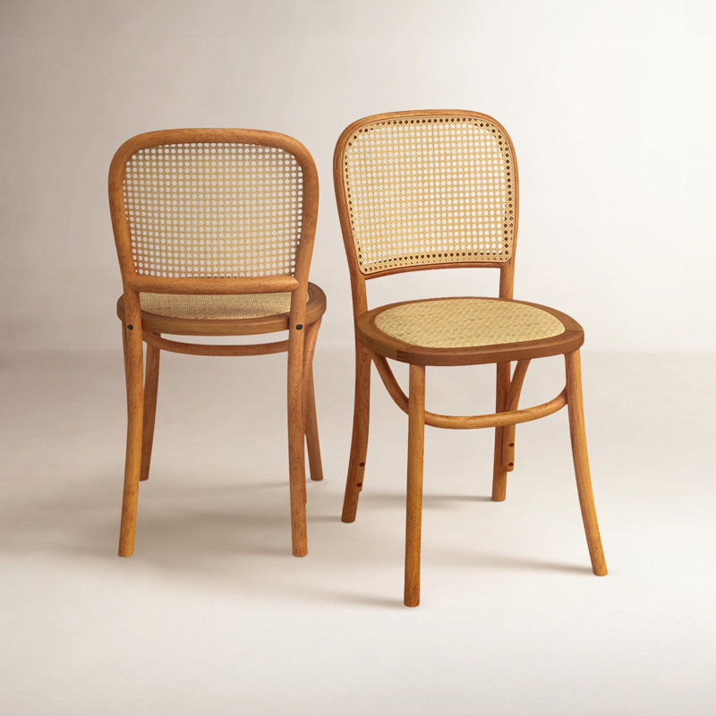 Chaise d'appoint en bois massif Anita, Naturel