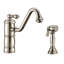 Whitehaus Collection Single Lever Faucet with Traditional Swivel Spout and Solid Brass Side Spray-208424534