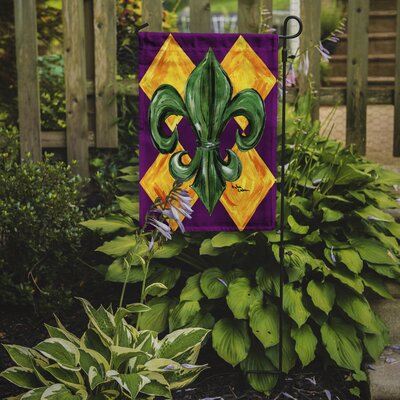 Ladbrooke Mardi Gras Harlequin Fleur-de-lis 2-Sided Garden Flag -  Astoria Grand, AC083D1FA97744F5BE5AB6FCFA9FF1EE