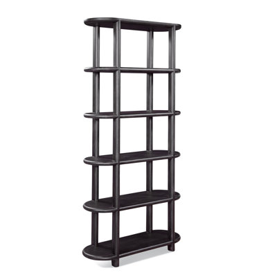 Lyra Solid Wood Etagere Bookcase
