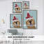 «Christmas Golden Retriever and Spring Santa Hat», reproduction encadrée - bois massif-1910578621