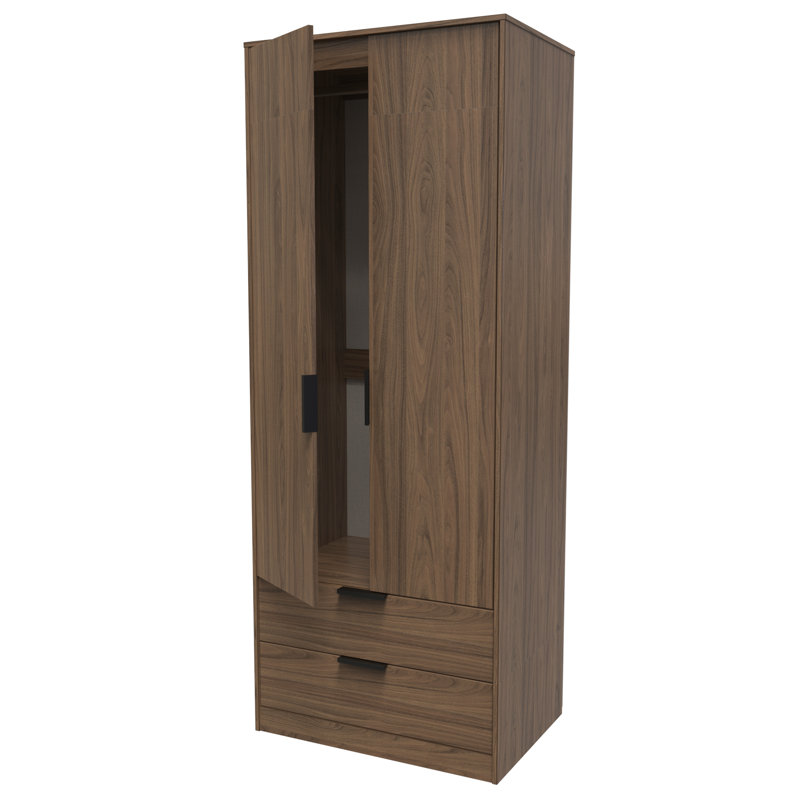 Turah Manufactured Wood Wardrobe, Carini Walnut