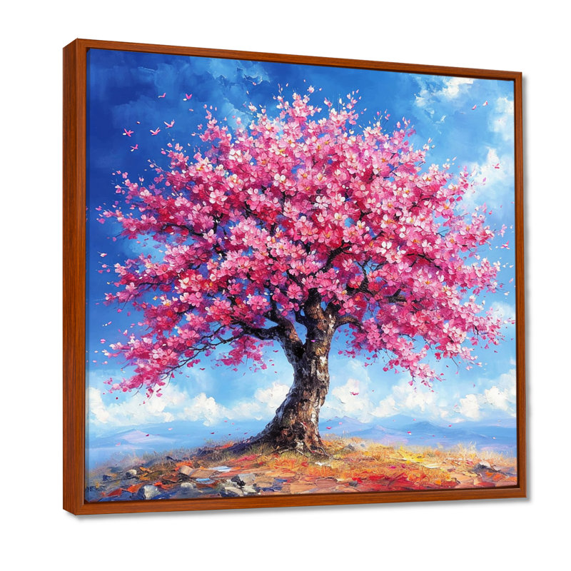 Timeo - arbre sycomore, art mural, Toile avec cadre flottant brun, H 16 po x l 16 po x P 1 po