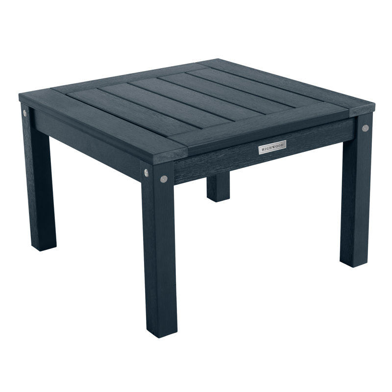 Anette Outdoor Adirondack Chair With Table, Federal Blue