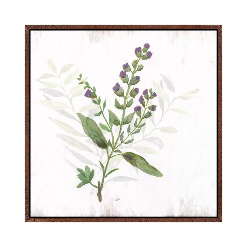 Kitchen Garden II by Nan - Print on Canvas, 45.72 cm H x 45.72 cm W, Classic Brown Wood Framed