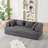Convertible Sleeper Sofa with Removable Armrests and Chenille Cushions