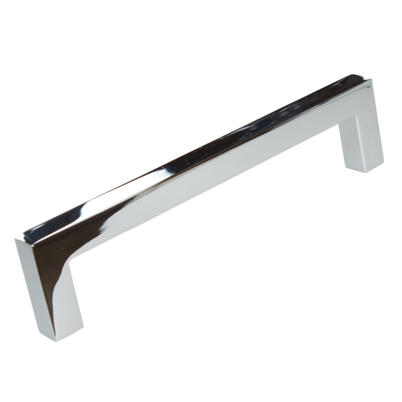 Kingston Collection Solid Square Bar Pull, Polished Chrome, 7 9/16"
