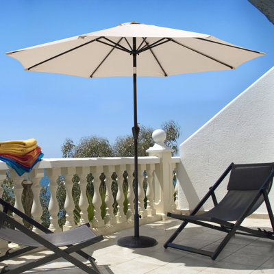 Parasol de patio extérieur ventilé rond 10 pi avec support