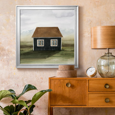 Nordic Cottage II - Matted and Framed Under Acrylic Glass, Large Living Room Wall Art