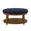 Grande table basse ronde avec repose-pieds rembourré en lin et grand repose-pieds avec rangement en bois-874731832-873241769