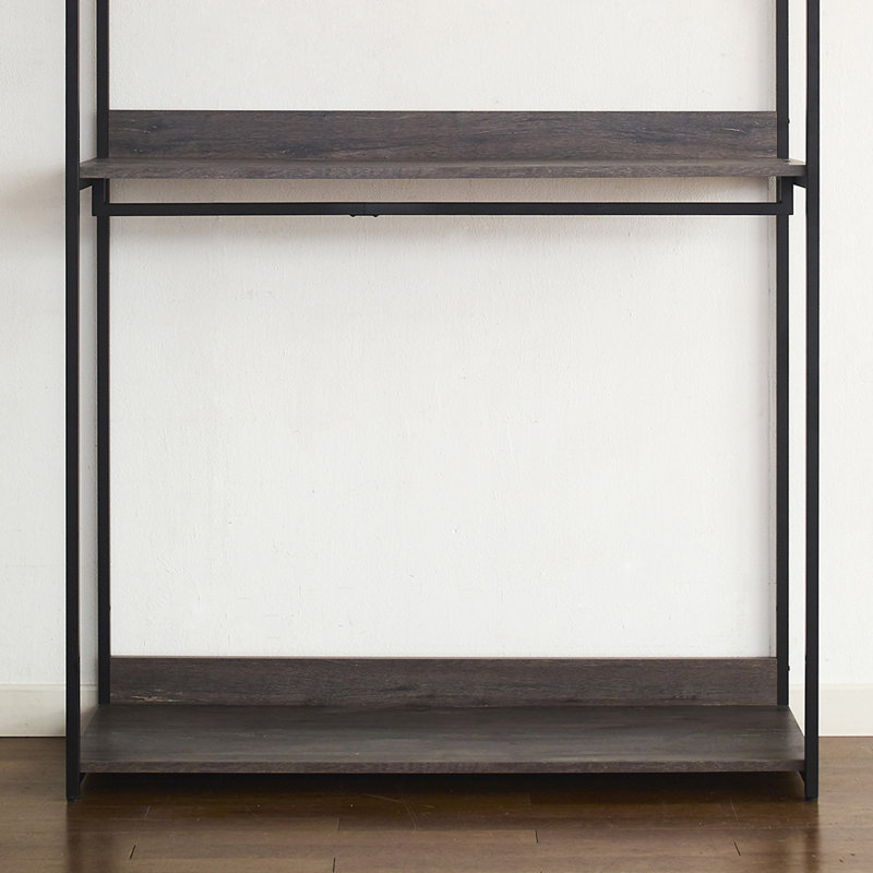 Monica 47" Farmhouse Wood Walk-In Closet Organizer With One Shelf, White