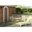 Saoirse Round Metal Outdoor Dining Table With Umbrella Hole , in. W in. D-2063052842-2034754924