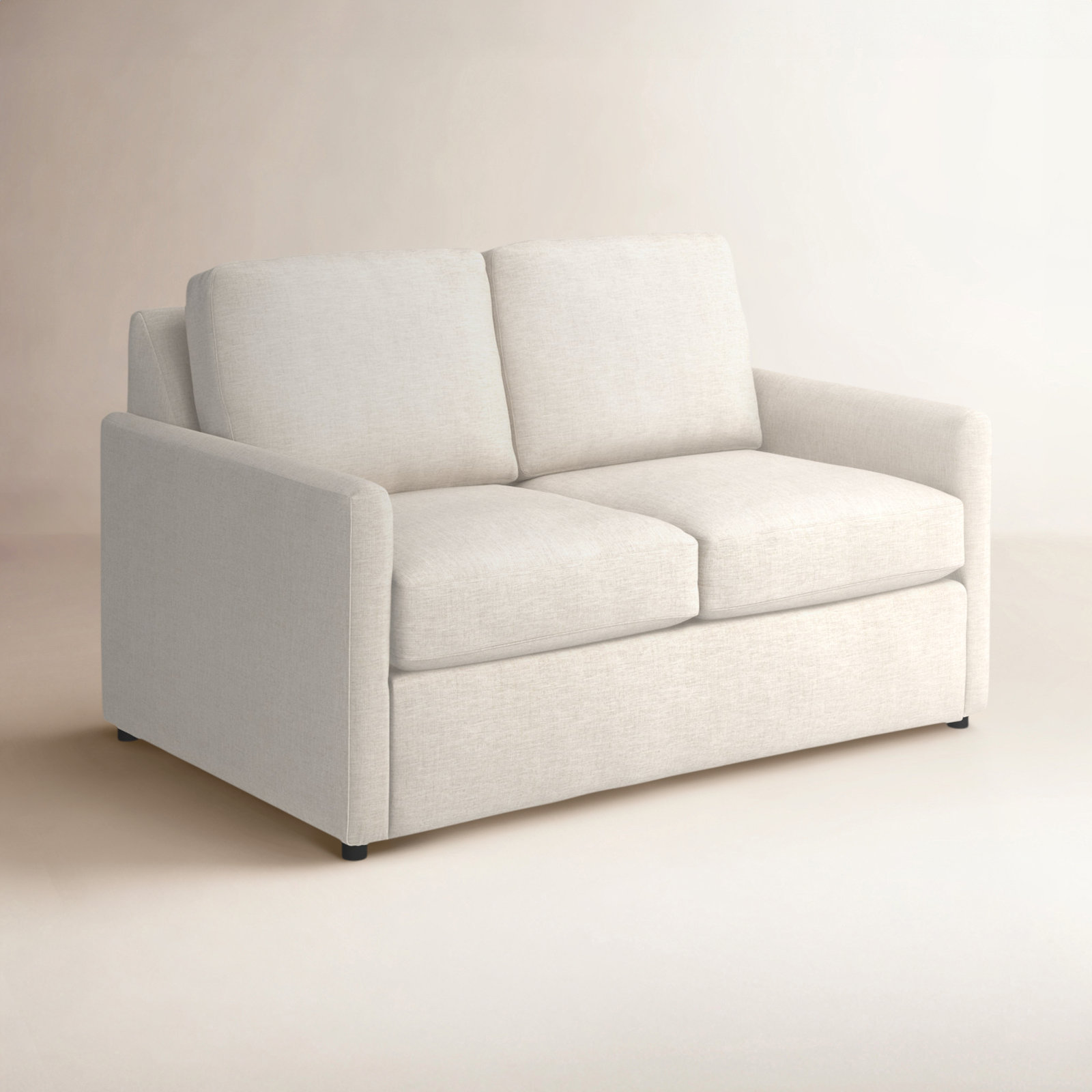 Savannah 58'' Upholstered Loveseat, Nomad Snow Crypton® Chenille