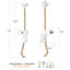 Luminaire suspendu lézard avec corde en jute et douille E26 câblée-853063738