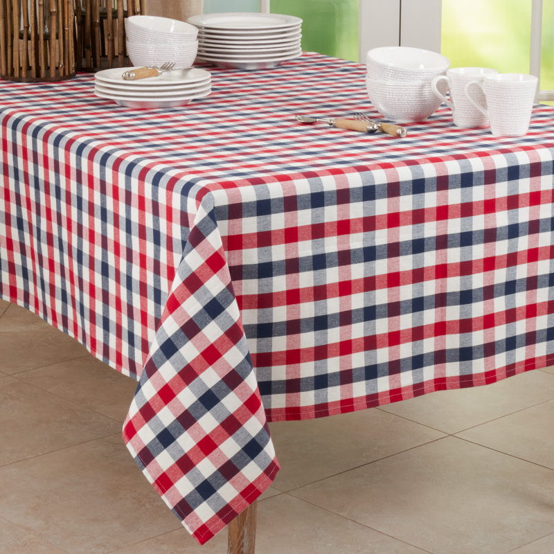 Ohatchee Plaid 100% Cotton Square Tablecloth