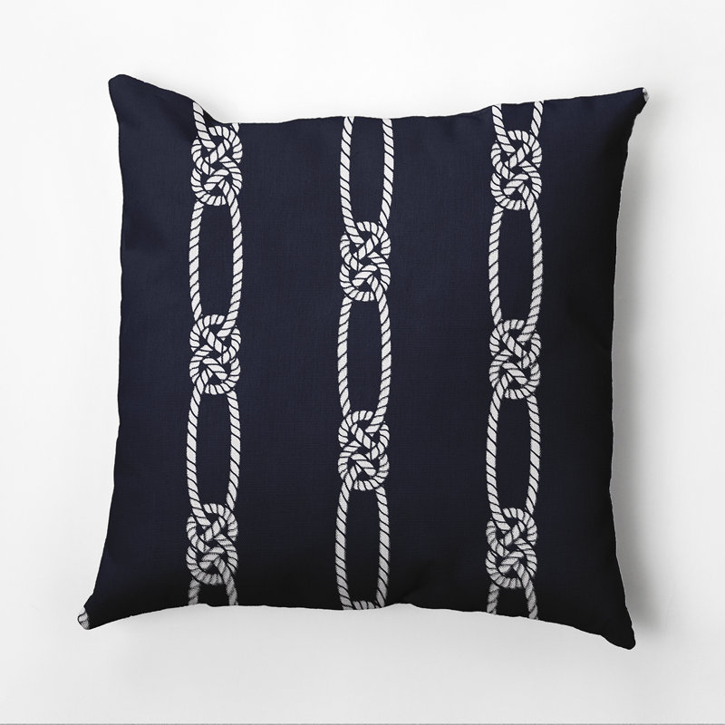 Housse de coussin carrée extérieure/insert, 18 po x 18 po, Bleu marine