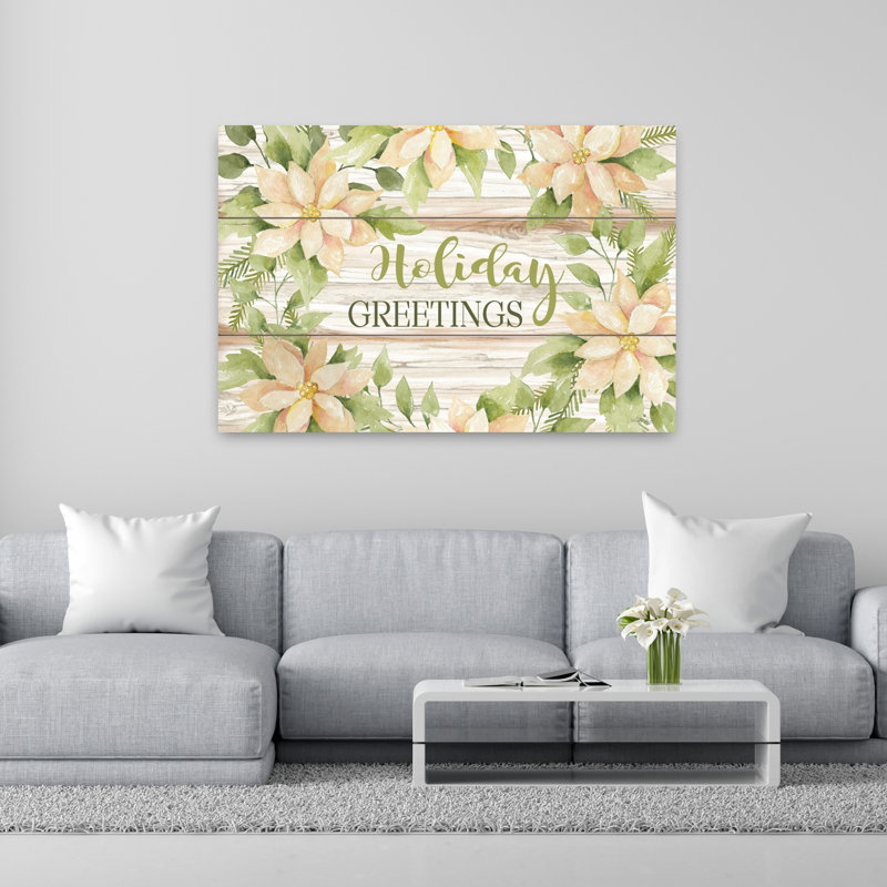 Holiday Greetings 1 Piece Wrapped Canvas Wall Art, 101.6cm H x 152.4cm W