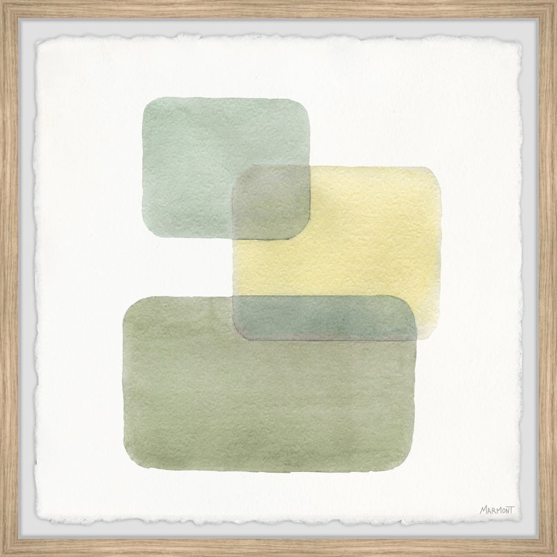 Squares In Colour - Single Picture Frame Painting, 51cm H x 51cm W x 3.81cm D