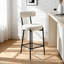 Caroleen Upholstered Counter Stool with Metal Frame