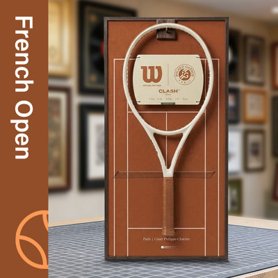 French Open Tennis Racket Display Frame