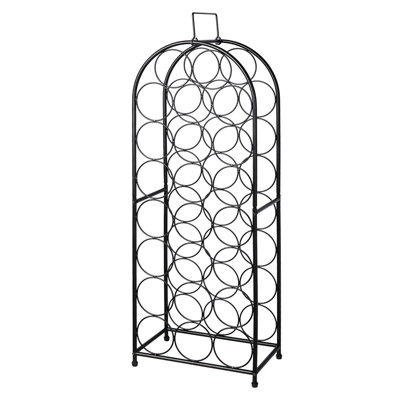 Wine Rack 23 Bottles Freestanding Storage Organiser Stand Home Black