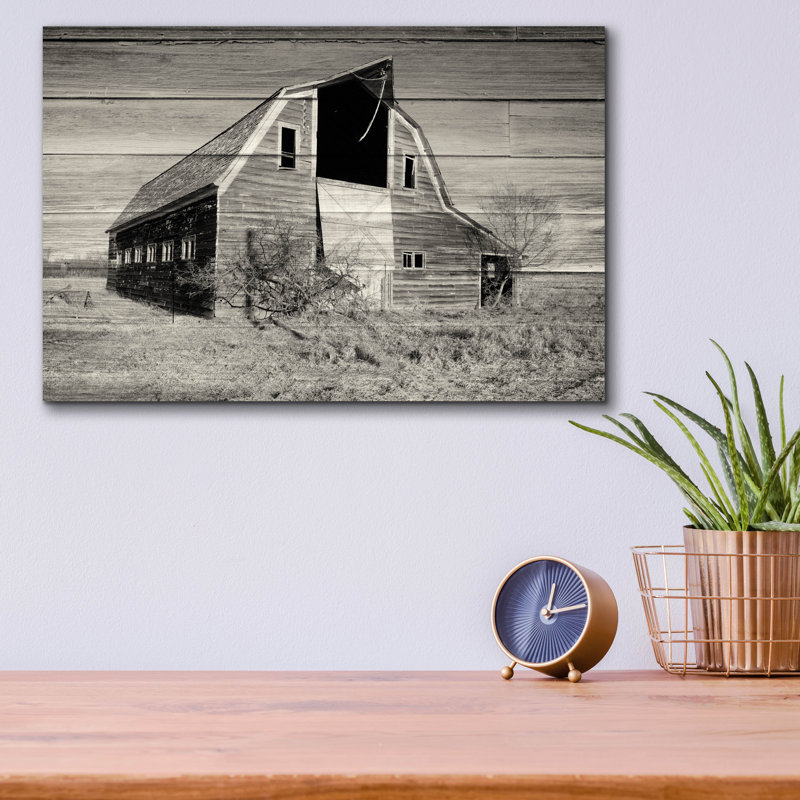 «Lost Farmstead On The Prairie 027» par Gordon Semmens, H 12 po x l 16 po x P 0,13 po