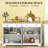 Sideboard With Storage Drawers And Adjustable Shelves-177892898