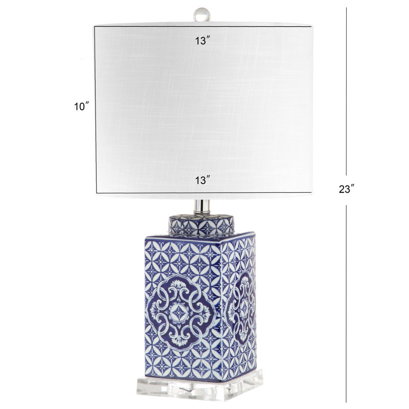 Lampe de table bleue / blanche 23 po Cottle