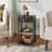 Travison 22.8"H Tall Nightstand with Charging Station, End Table with 3-Tier Storage Shelves, Slim Bedside Table for Small Spaces, Living Room, Bedroom-1725009609